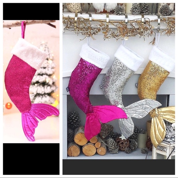 Other - LAST ONE! PINK Mermaid Tail Christmas Stocking